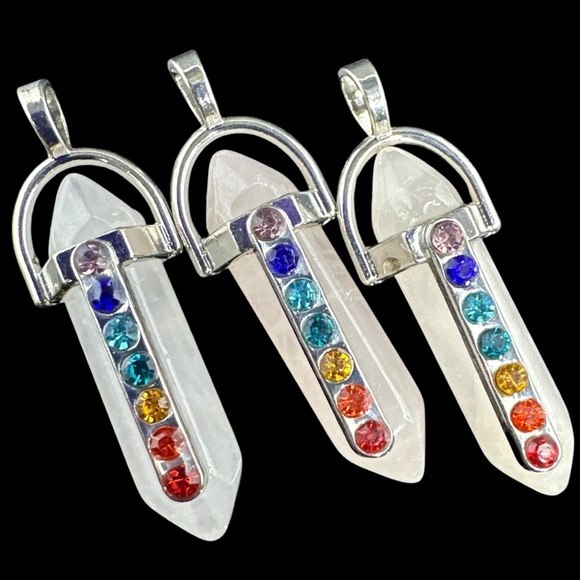N/A Jewelry - Rose Quartz Tibet Silver Pendant (Silver Plated)